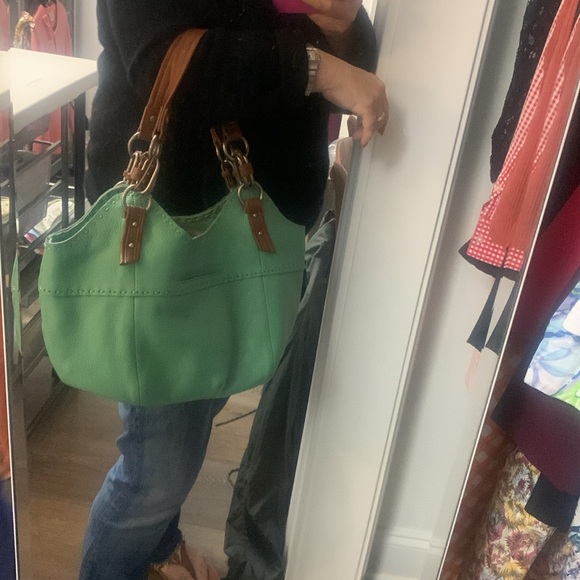 The Sak Bag LEATHER Mint Green Medium  Satchel  Shoulder Purse - Picture 12 of 12